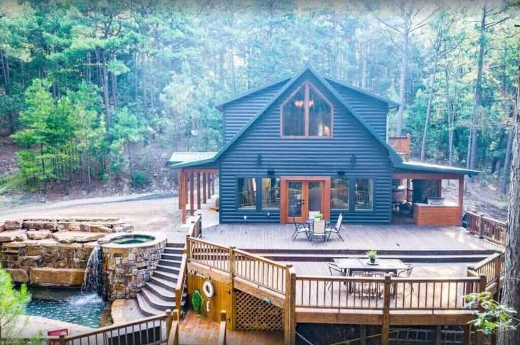 beautiful broken bow ok cabin rentals with luxury pool exterior