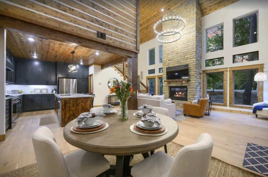 broken bow cabins with pool access interior